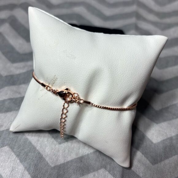 New! Rose Gold Dainty Bracelet Lobster Clasp & Extension - Picture 3 of 4